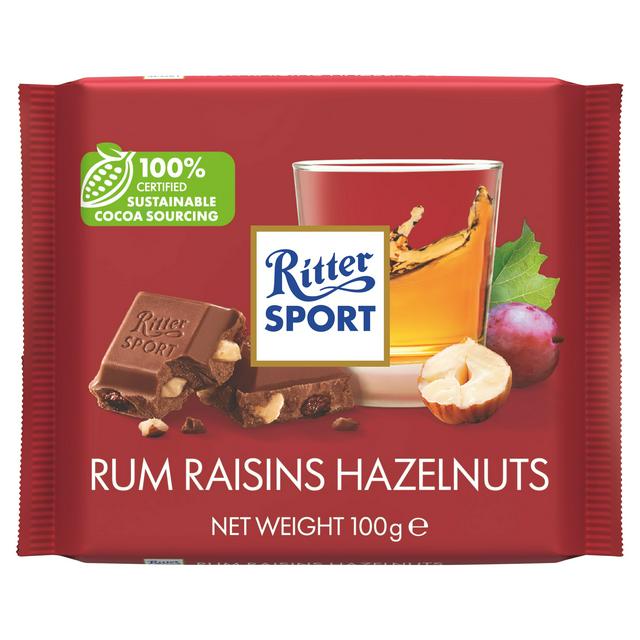 Rittersport Rom Rosiner Hazelnødder 100g