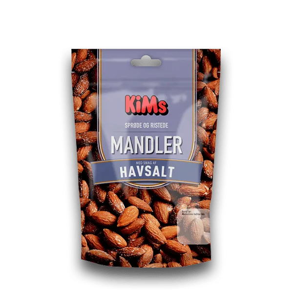 Kims Nødder, Mandler Havsalt 88gram