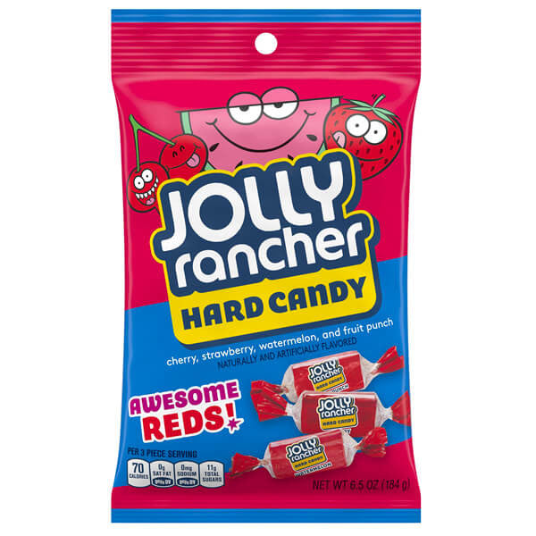 Jolly Rancher hårdt slik, Kirsebær, jordbær, vandmelon, og frugt punch