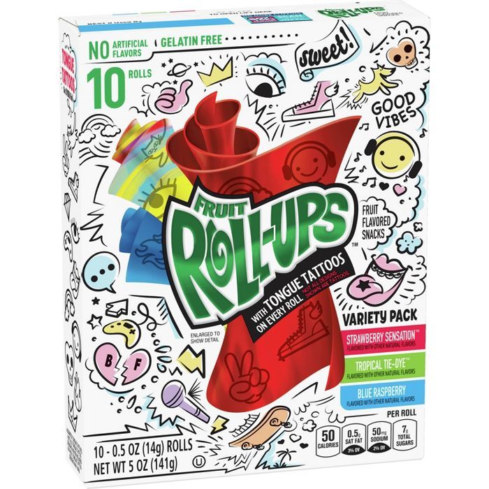 FRUIT Roll-Ups with Tongue Tattoos