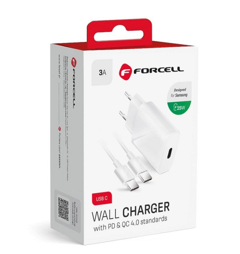 Forcell Wall Charger med USB Type C